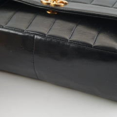 Chanel Vintage Lambskin Vertical Flap Bag Black