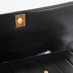 Chanel Vintage Lambskin Vertical Flap Bag Black