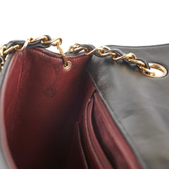 Chanel Vintage Lambskin Vertical Flap Bag Black