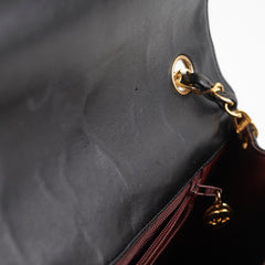 Chanel Vintage Lambskin Vertical Flap Bag Black