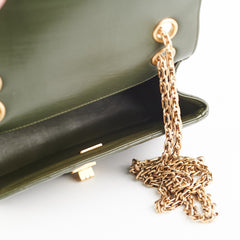 Chanel Mini 2.55 Chevron Reissue Khaki Green (Microchipped)