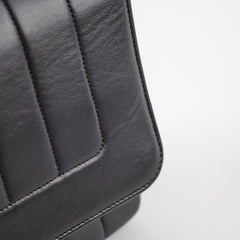 Chanel Vintage Lambskin Vertical Flap Bag Black