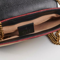 Gucci Super Mini Marmont Tri Colour Crossbody Bag
