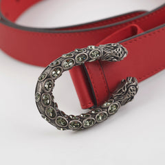 Gucci Dionysus Size 85cm Red Leather Belt