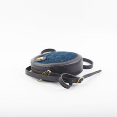 Gucci Monogram Round Velvet Black Crossbody Bag