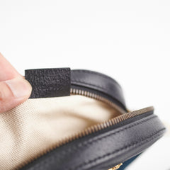 Gucci Monogram Round Velvet Black Crossbody Bag