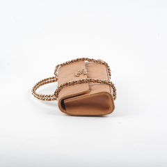 Chanel Kelly Top Handle Dark Beige Caviar  - Microchipped