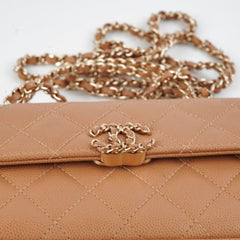 Chanel Kelly Top Handle Dark Beige Caviar  - Microchipped