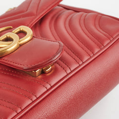 Gucci Marmont Small Red Shoulder Bag