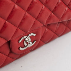 Chanel Maxi Caviar Classic Double Flap Red