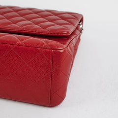 Chanel Maxi Caviar Classic Double Flap Red