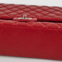 Chanel Maxi Caviar Classic Double Flap Red