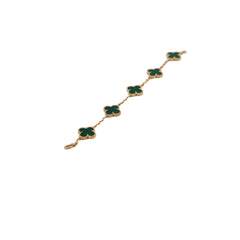 Van Cleef & Arpels VCA 5 Motifs Alhambra Bracelet Malachite 2020