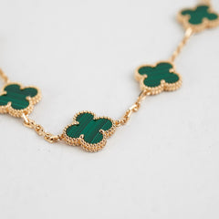 Van Cleef & Arpels VCA 5 Motifs Alhambra Bracelet Malachite 2020