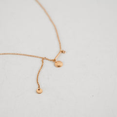 Hermes Ex- Libris Pendant Rose Gold One Diamond Necklace