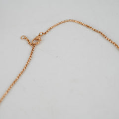 Hermes Ex- Libris Pendant Rose Gold One Diamond Necklace