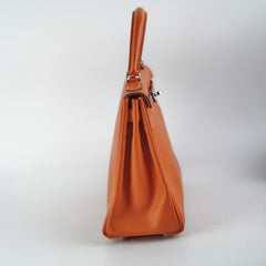 Hermes Kelly 28 Orange P Square Stamp
