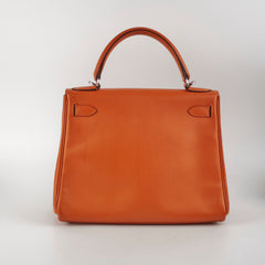 Hermes Kelly 28 Orange P Square Stamp