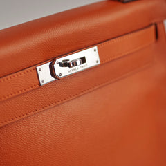 Hermes Kelly 28 Orange P Square Stamp