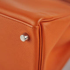 Hermes Kelly 28 Orange P Square Stamp