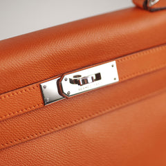 Hermes Kelly 28 Orange P Square Stamp