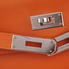 Hermes Kelly 28 Orange P Square Stamp
