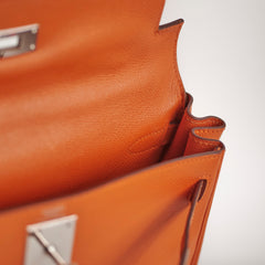 Hermes Kelly 28 Orange P Square Stamp