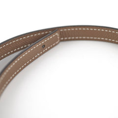 Hermes Gamma Reversible Belt 75cm Noir/Etoupe