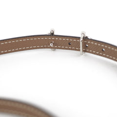 Hermes Gamma Reversible Belt 75cm Noir/Etoupe