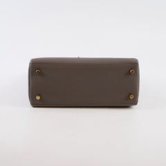 Hermes Kelly 25 Gris Etain Togo Gold Hardware Z Stamp
