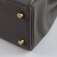 Hermes Kelly 25 Gris Etain Togo Gold Hardware Z Stamp