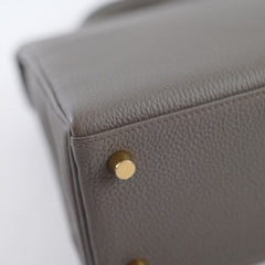Hermes Kelly 25 Gris Etain Togo Gold Hardware Z Stamp