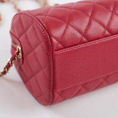 Chanel Mini Bowling Bag Caviar Red