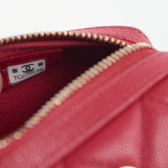 Chanel Mini Bowling Bag Caviar Red