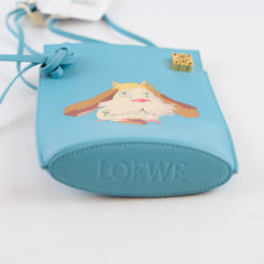 Loewe Howl's Moving Castle Heen Dice Pocket bag Calfskin Sky Blue