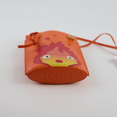 Loewe Howl's Moving Castle Calcifer Dice Pocket bag Calfskin Orange
