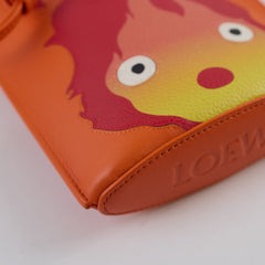 Loewe Howl's Moving Castle Calcifer Dice Pocket bag Calfskin Orange