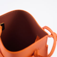 Loewe Howl's Moving Castle Calcifer Dice Pocket bag Calfskin Orange
