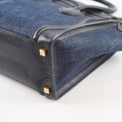 Celine Luggage Denim Black Micro