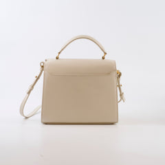 Saint Laurent Mini Cassandra Top Handle Off-white