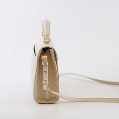Saint Laurent Mini Cassandra Top Handle Off-white