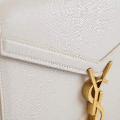 Saint Laurent Mini Cassandra Top Handle Off-white