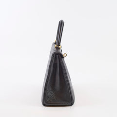 Hermes Kelly 25 Black GHW Togo C Stamp