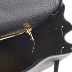 Hermes Kelly 25 Black GHW Togo C Stamp