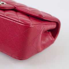 Chanel Mini Rectangle Red Caviar Leather