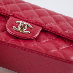 Chanel Mini Rectangle Red Caviar Leather