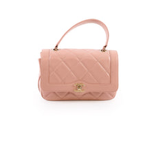 Chanel Light Pink Distressed Glazed Calfskin Seasonal Flap