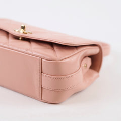 Chanel Light Pink Distressed Glazed Calfskin Seasonal Flap