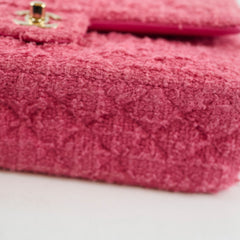 Chanel Medium Tweed Pink Classic Flap