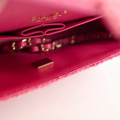 Chanel Medium Tweed Pink Classic Flap